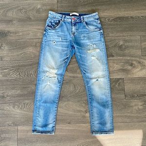 Blue Zara Ripped Jeans